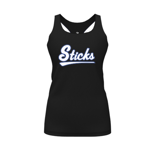 [FT0TRBBK-FYS-LOGO2] Decker Racerback Tank Top (Female Youth S, Black, Logo 2)