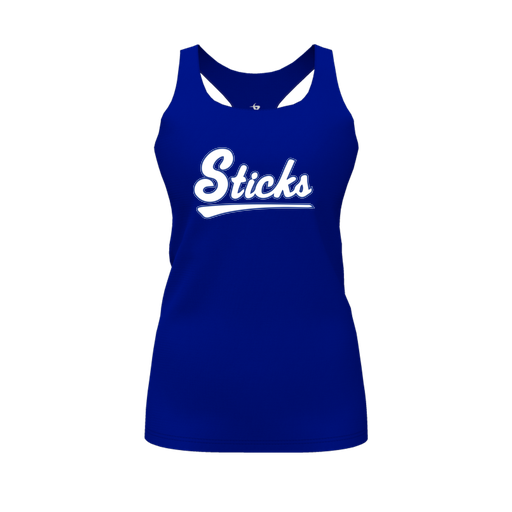 [FT0TRBRY-FYS-LOGO2] Decker Racerback Tank Top (Female Youth S, Royal, Logo 2)