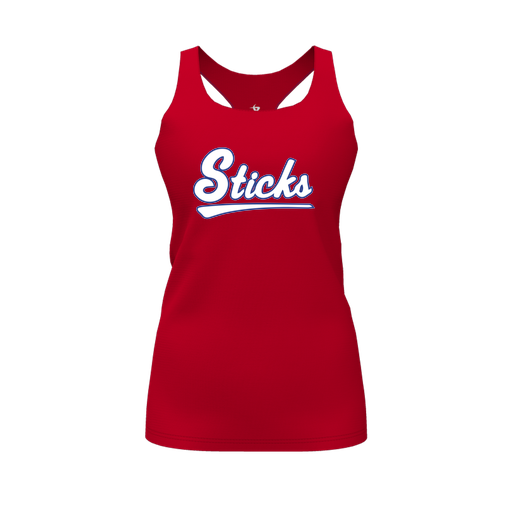 [FT0TRBRD-FYS-LOGO2] Decker Racerback Tank Top (Female Youth S, Red, Logo 2)