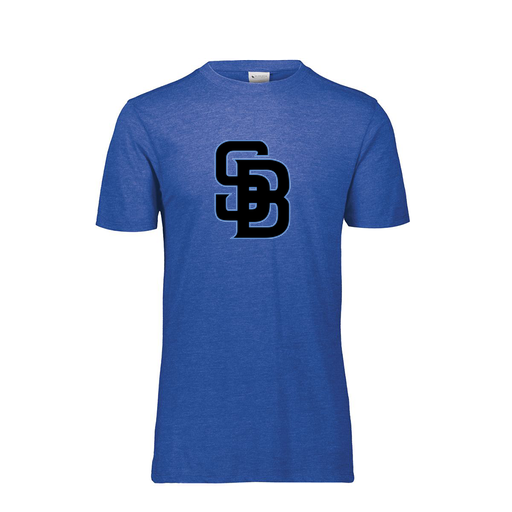 [FTSCUBRY-YS-LOGO1] Decker Youth Tri-Blend T-Shirt - Short Sleeve (Youth S, Royal, Logo 1)