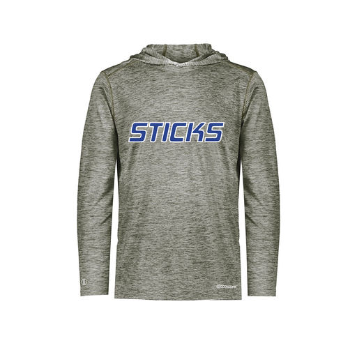 [FOLHCGGY-AS-LOGO3] Decker Men's Charge Hoodie (Adult S, Gray, Logo 3)