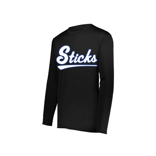 [222822.080.XS-LOGO2] Men's LS Smooth Sport Shirt (Adult XS, Black, Logo 2)