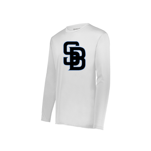 [222822.005.XS-LOGO1] Men's LS Smooth Sport Shirt (Adult XS, White, Logo 1)