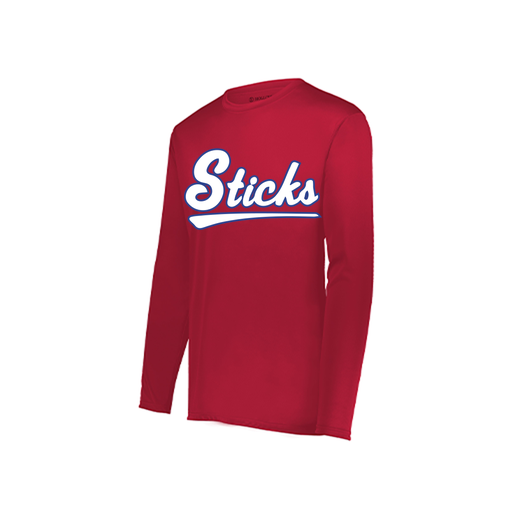 [222822.083.XS-LOGO2] Men's LS Smooth Sport Shirt (Adult XS, Red, Logo 2)