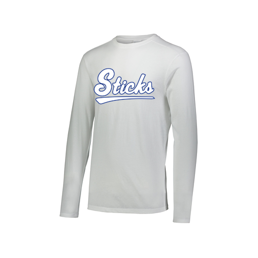 [FTLCUBWH-AXS-LOGO2] Decker Men's Tri-Blend T-Shirt - Long Sleeve (Adult XS, White, Logo 2)