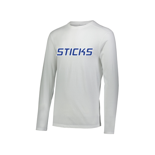 [FTLCUBWH-AXS-LOGO3] Decker Men's Tri-Blend T-Shirt - Long Sleeve (Adult XS, White, Logo 3)