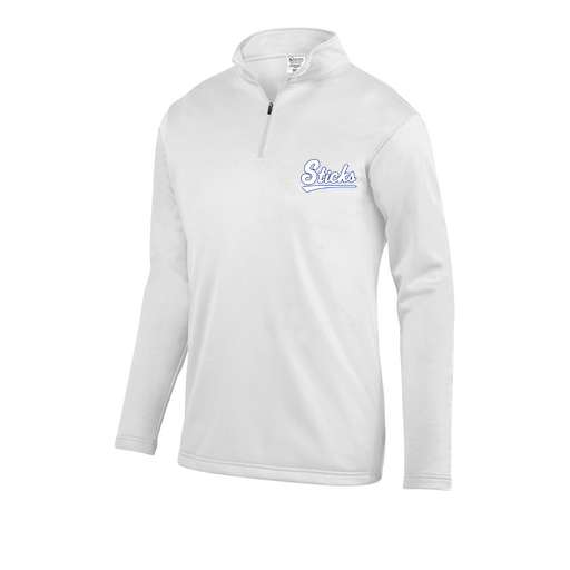 [FOLQFFWH-AS-LOGO2] Decker Men's FlexFleece 1/4 Zip (Adult S, White, Logo 2)