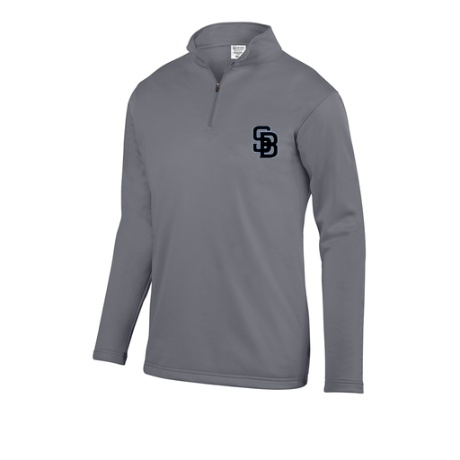 [FOLQFFGY-AS-LOGO1] Decker Men's FlexFleece 1/4 Zip (Adult S, Gray, Logo 1)
