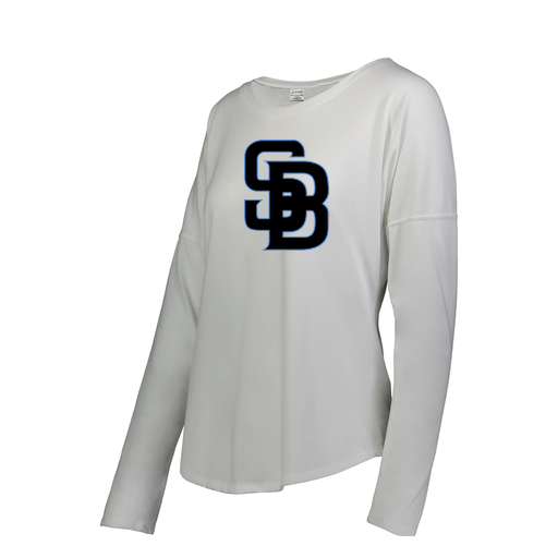 [FTLCUBWH-FAS-LOGO1] Decker Women's Tri-Blend T-Shirt - Long Sleeve (Female Adult S, White, Logo 1)