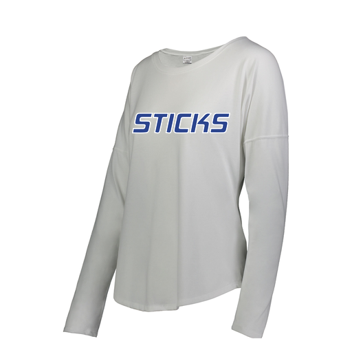 [FTLCUBWH-FAS-LOGO3] Decker Women's Tri-Blend T-Shirt - Long Sleeve (Female Adult S, White, Logo 3)